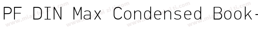 PF DIN Max Condensed Book字体转换
